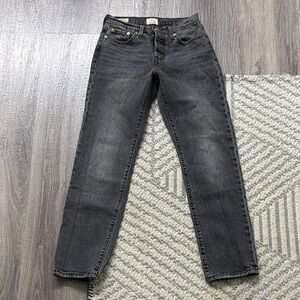 Levi’s Women's Black Washed Straight-Leg Jeans